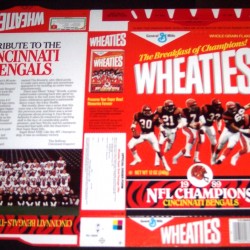 1990 Cincinnati Bengals 1989 NFL Champions (Phantom) WHEATIES Box