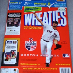 2007 Boston Red Sox World Series Champions ’07-Josh Beckett WHEATIES Box