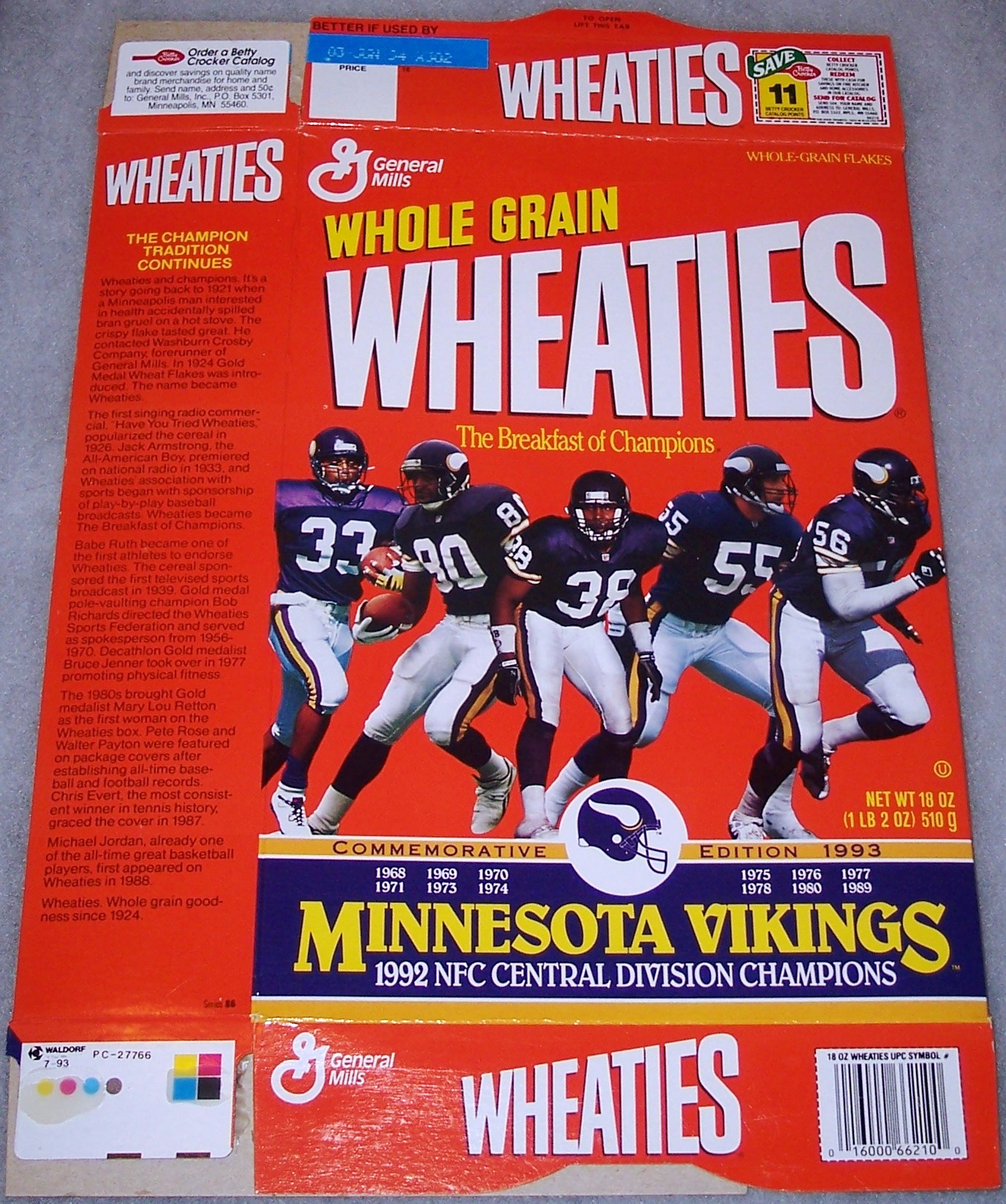 1992 Minnesota Vikings 1992 NFC Central Division Champions