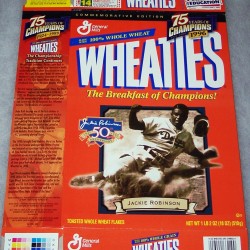 1999 Jackie Robinson 75 Years of Champions WHEATIES Box