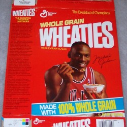 1990 Michael Jordan (eating cereal from bowl)