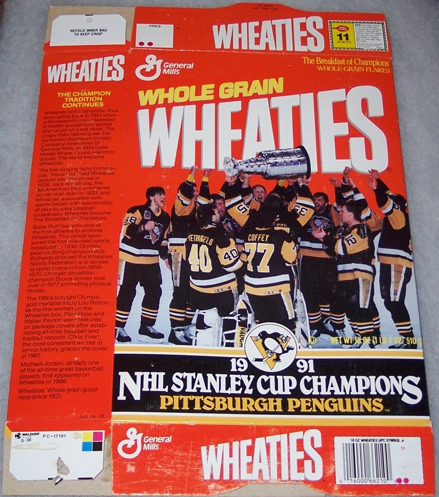 1991 Pittsburgh Penguins 1991 Stanley Cup Champions | Wheaties Box