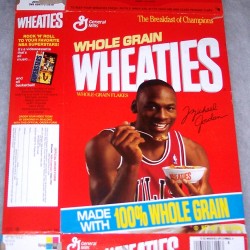 1989 Michael Jordan (NBA Superstars Video Offer) WHEATIES Box