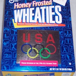 1996 Olympic Rings Twin Pack (HFW) WHEATIES BOX