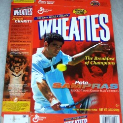 1995 Pete Sampras Record Tennis Grand-Slam Victories WHEATIES Box