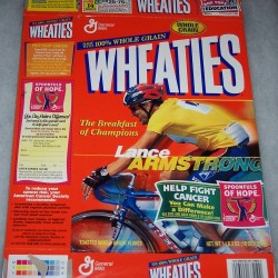 2000 Lance Armstrong (Spoonfuls Of Hope banner on front) WHEATIES Box