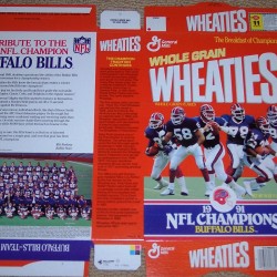1992 Buffalo Bills 1991 NFL Champions (Phantom) Wheaties box