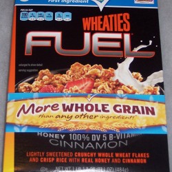 2011 Wheaties Fuel (More Whole Grain banner on front) Wheaties box