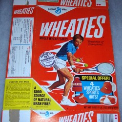 1976 Tennis Player (special offer 4 Wheaties Sports Hats on front)