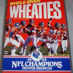 1990 Denver Broncos 1989 NFL Champions (Phantom) Wheaties box